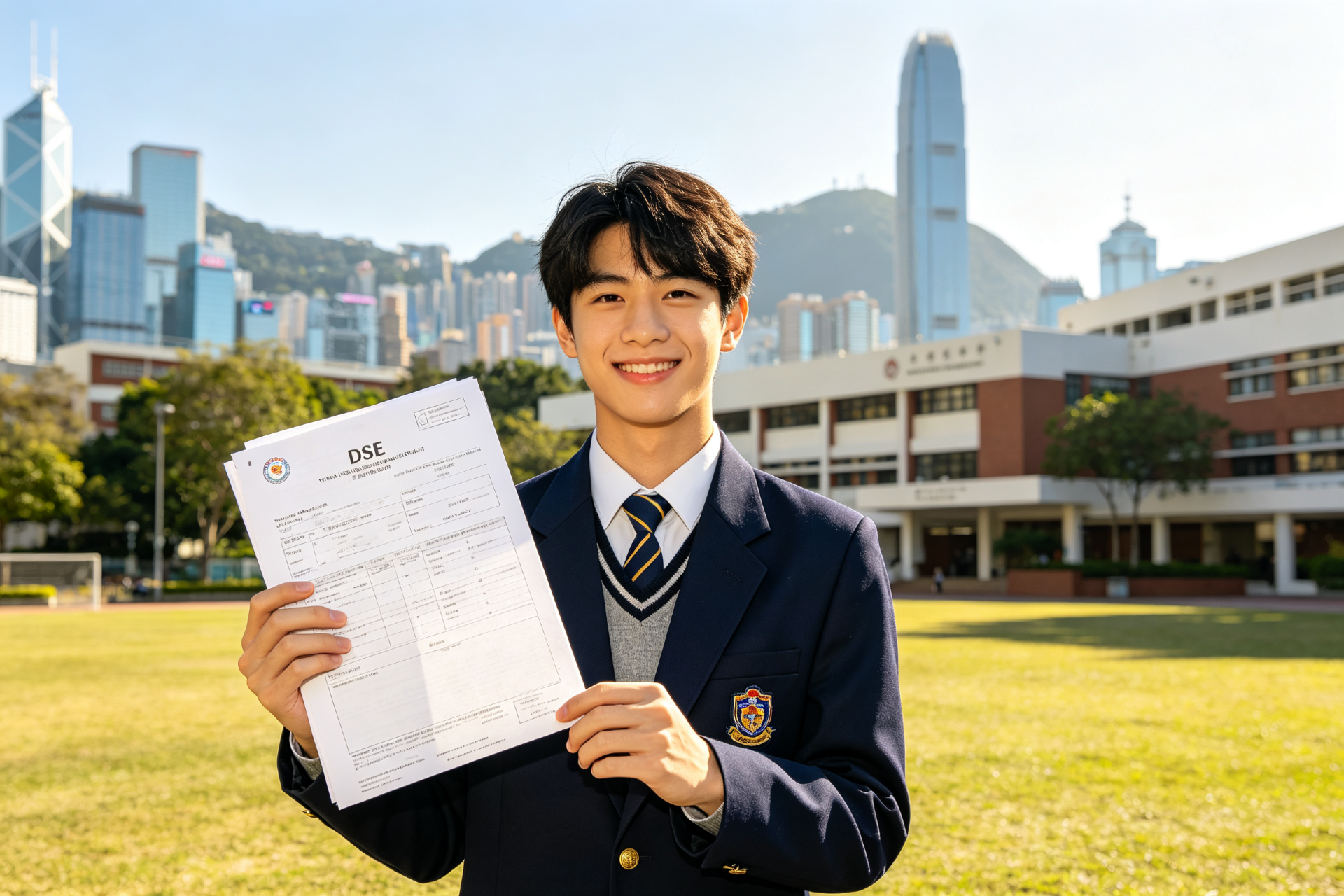DSE放榜学生拿到成绩单