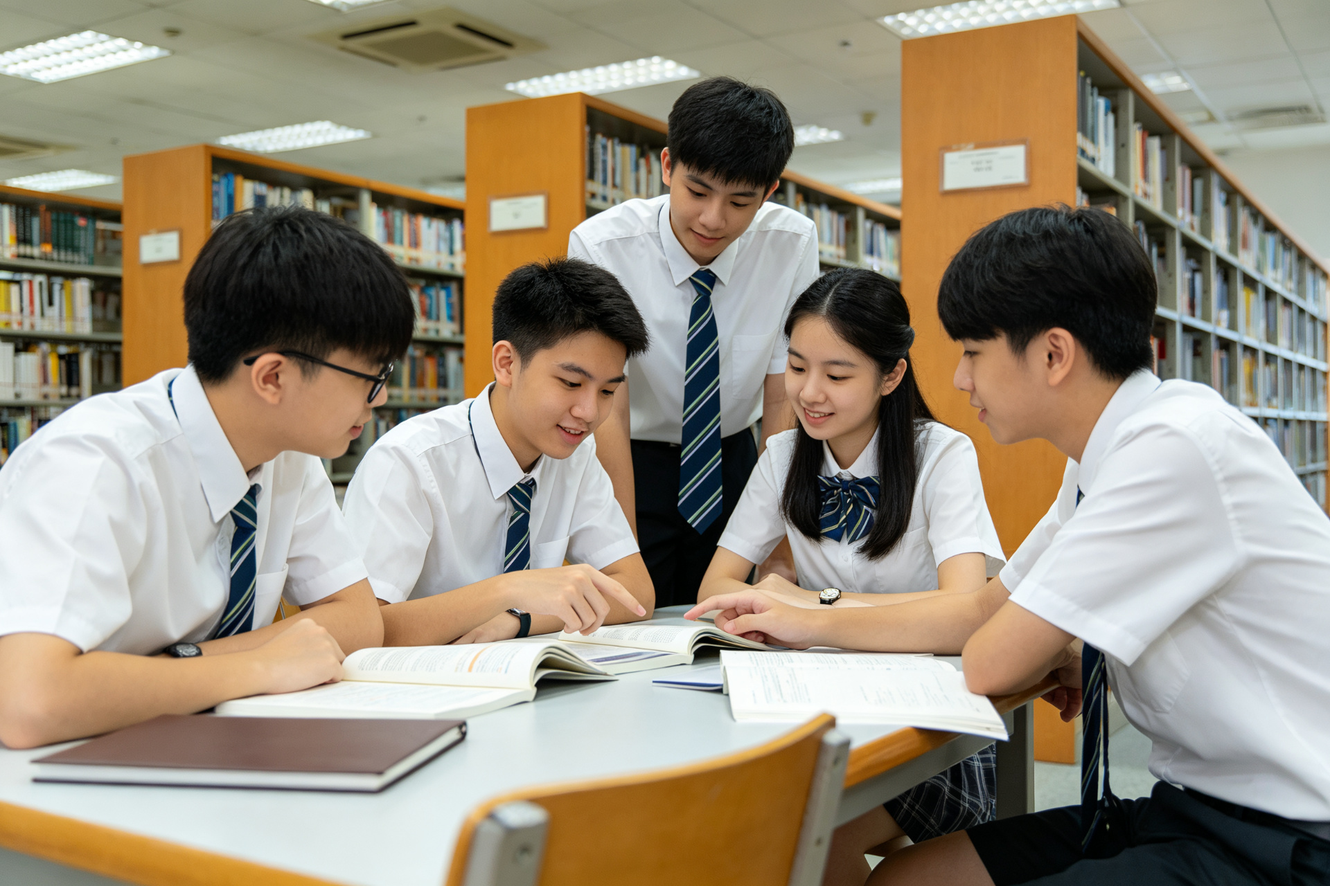 学生讨论选科