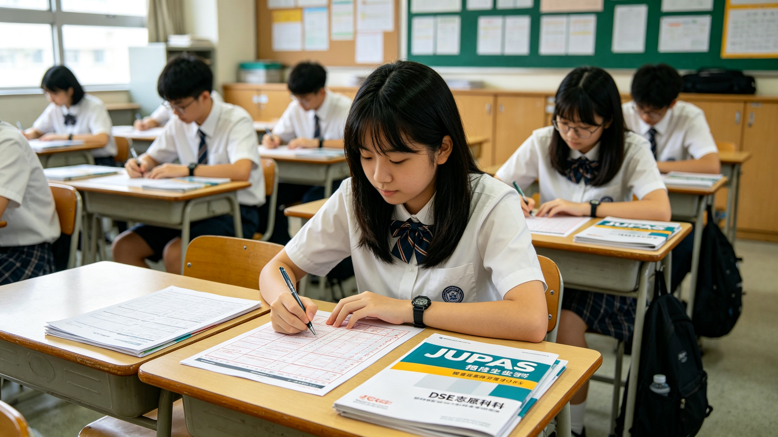 学生填写JUPAS志愿